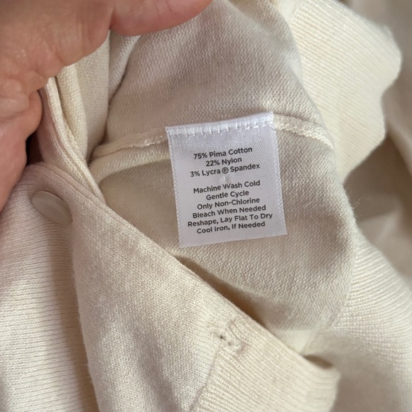 Talbots Cream Knit Top - Picture 4 of 4